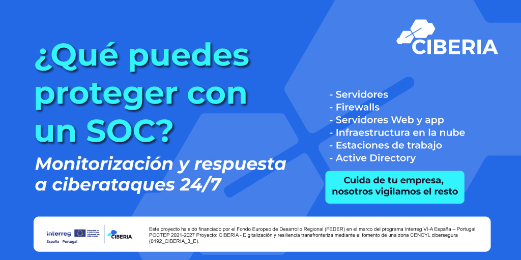 Activos que proteger con el SOC de ciberia